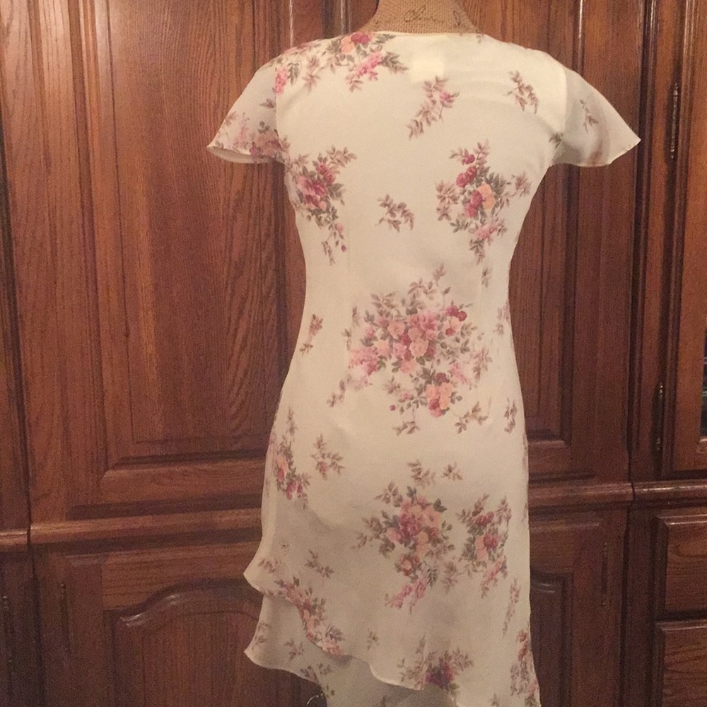Positive Attitude Floral Print Cap Sleeve Dress - Picture 4 of 6